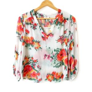 Joie axcel floral ikat blouse